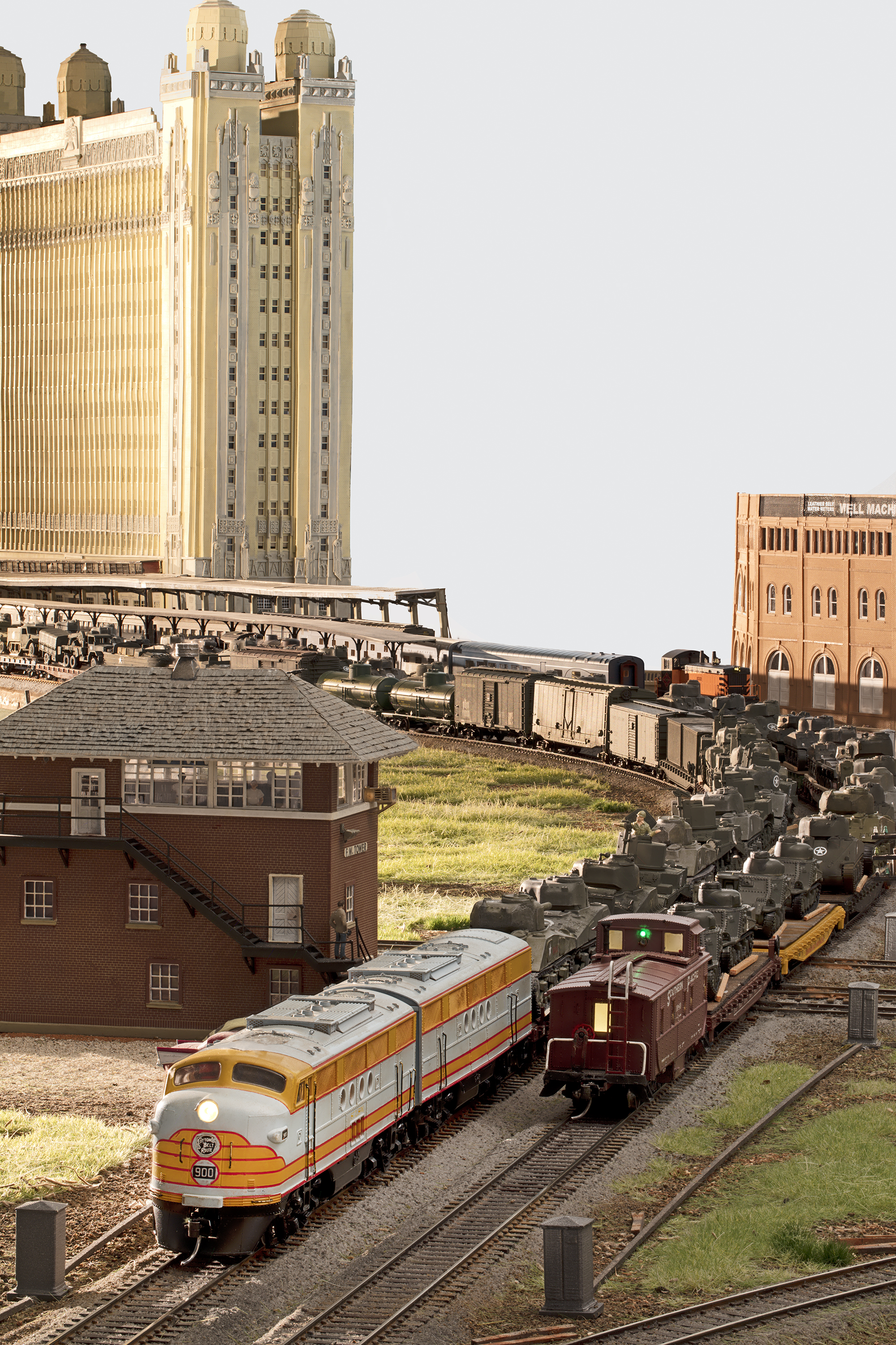 Military train details on the TWMRC layout